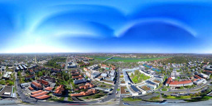 360 Grad Aerial Panorama des Universitätsklinikum Carl Gustav Carus jetzt bei Google Maps&nbsp;online